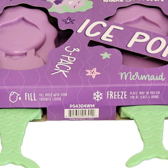 Mermaid‎ Ice Pops Mold Cool Gear Popsicle DIY BPA Free Plastic Summer Makes 3 - Picture 3 of 4